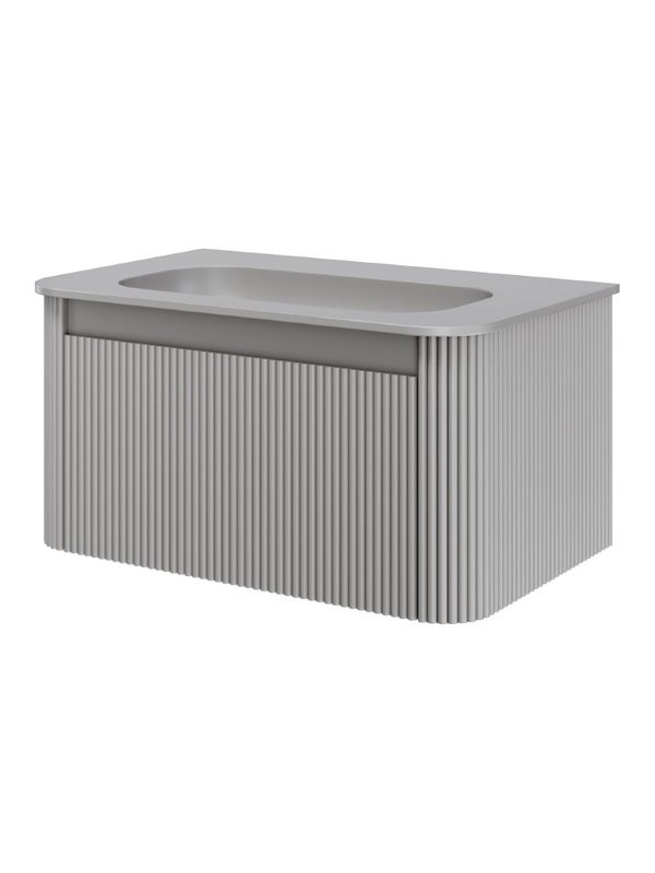 Тумба под раковину без столешницы Armadi Art Voi 80 подвесная, рифленая, luna