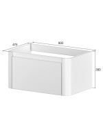 Тумба под раковину без столешницы Armadi Art Voi 80 подвесная, рифленая, luna