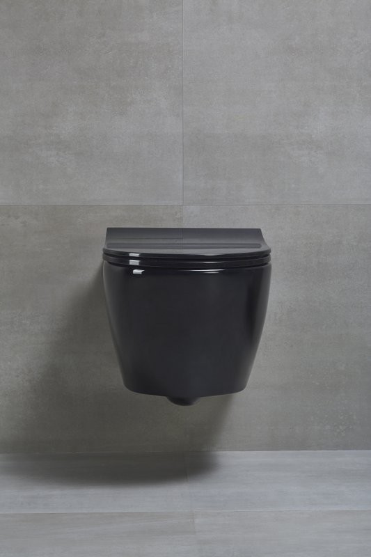 Унитаз подвесной beWash Bogen 88303606 с сиденьем микролифт, с функцией биде, черный