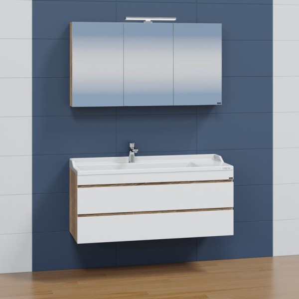 Мебель для ванной комнаты СаНта Марс 120 подвесная, янтарная