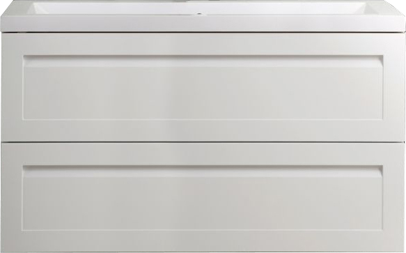 Тумба под раковину Art&Max Platino 100 подвесная, белая матовая, под раковину AM7117-100