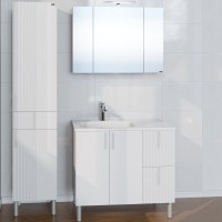 Мебель для ванной комнаты СаНта Вега 90 напольная, белая