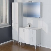 Мебель для ванной комнаты СаНта Вега 90 напольная, белая