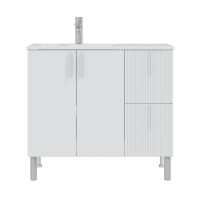 Мебель для ванной комнаты СаНта Вега 90 напольная, белая