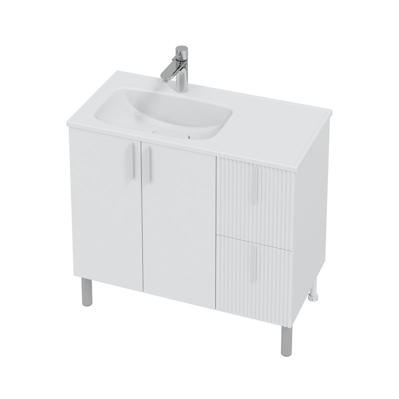 Мебель для ванной комнаты СаНта Вега 90 напольная, белая