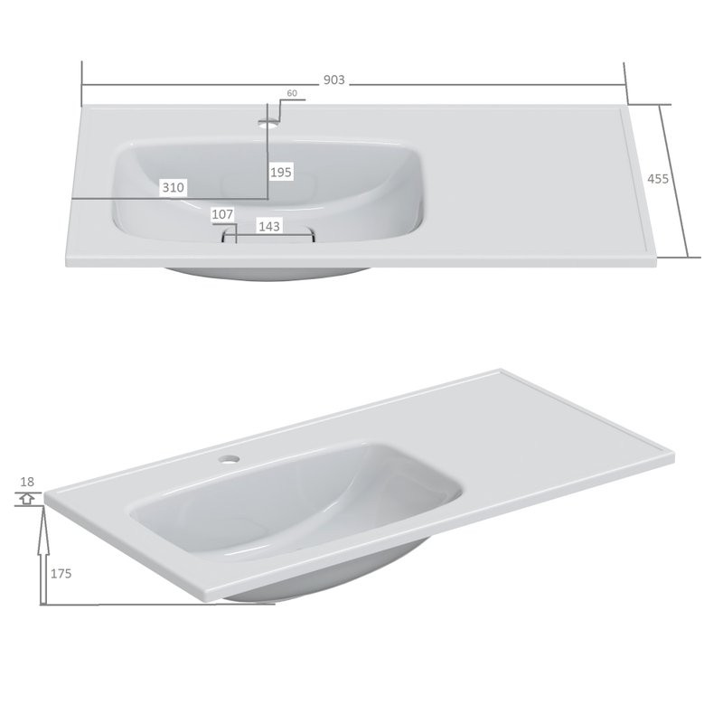 Мебель для ванной комнаты СаНта Вега 90 напольная, белая