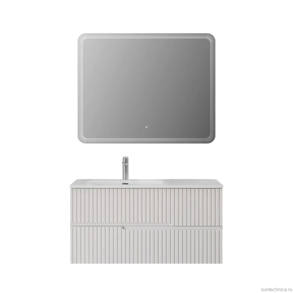 Мебель для ванной комнаты Cezares Duet 100 L bianco lucido, раковина Cezares CZR-8095-100-L