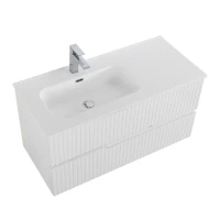 Мебель для ванной комнаты Cezares Duet 100 L bianco lucido, раковина Cezares CZR-8095-100-L