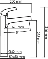 Смеситель для раковины Wasserkraft Sauer 7103Н Смеситель для раковины Wasserkraft Sauer 7103Н