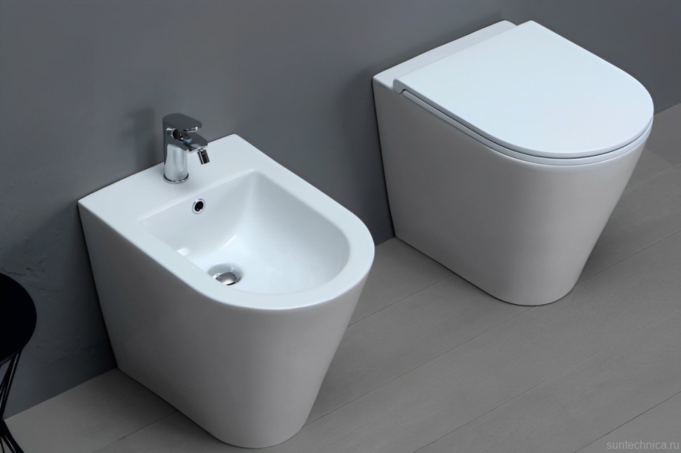 Унитаз приставной напольный Azzurra Forma 54x37 сиденье с микролифтом