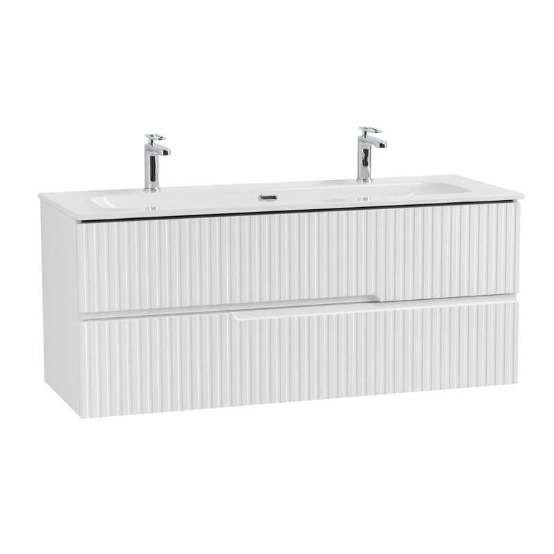 Мебель для ванной комнаты Cezares Duet 120 bianco lucido, раковина Cezares CZR-8073-120-1-2