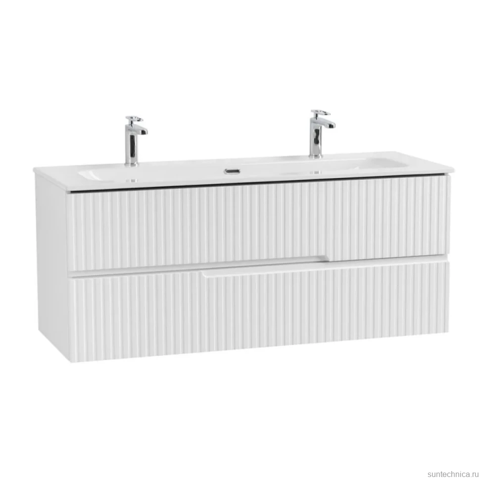 Мебель для ванной комнаты Cezares Duet 120 bianco lucido, раковина Cezares CZR-8073-120-1-2