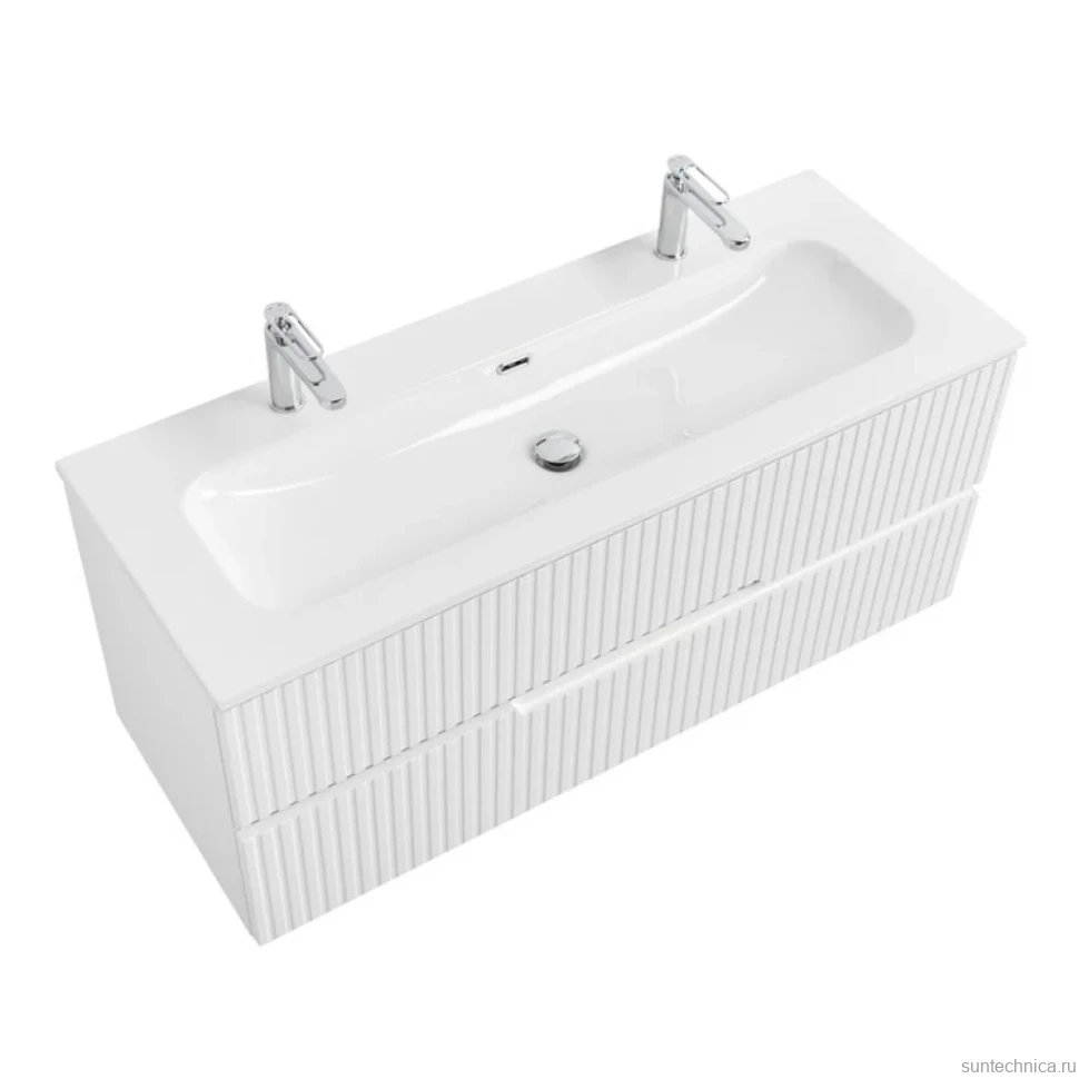 Мебель для ванной комнаты Cezares Duet 120 bianco lucido, раковина Cezares CZR-8073-120-1-2