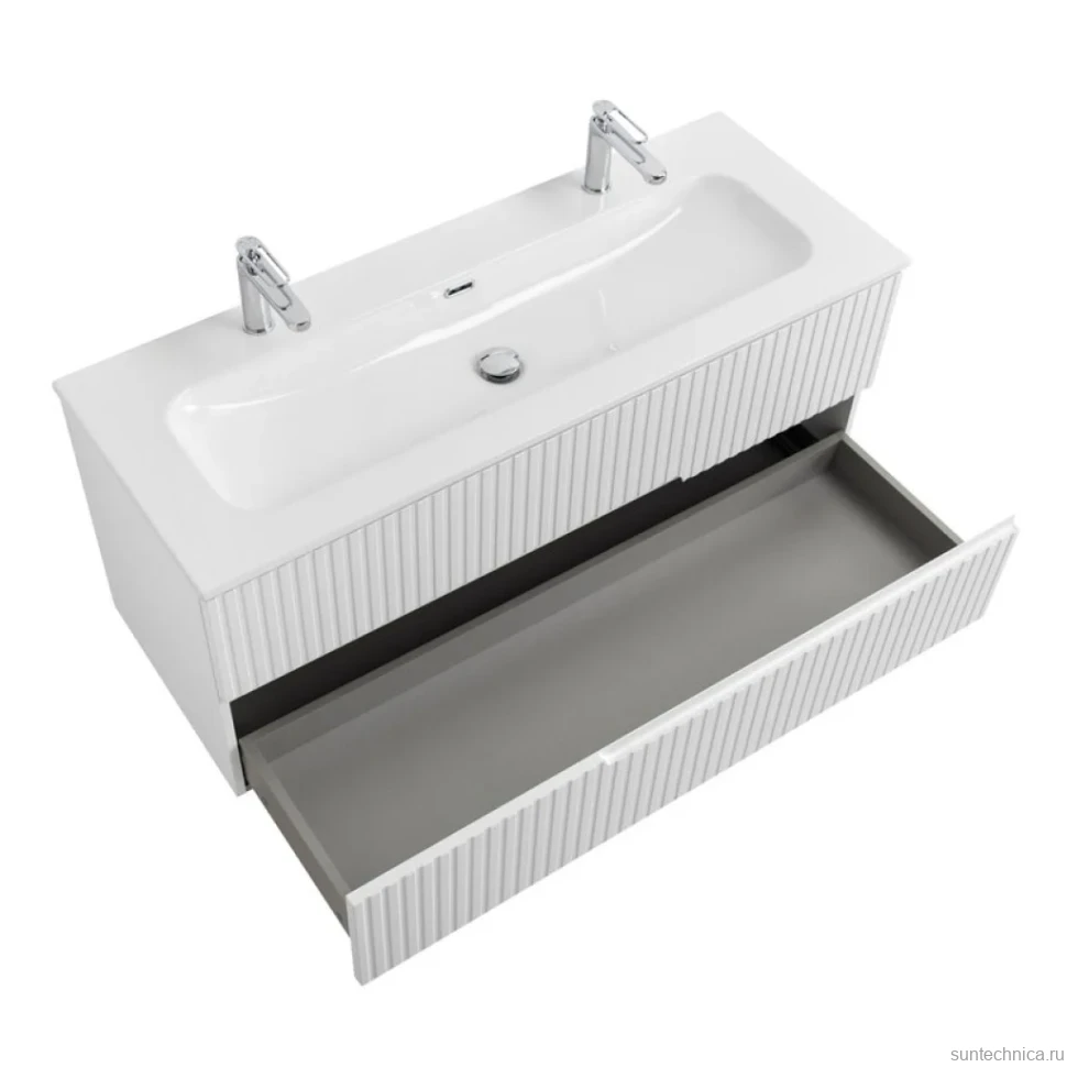 Мебель для ванной комнаты Cezares Duet 120 bianco lucido, раковина Cezares CZR-8073-120-1-2