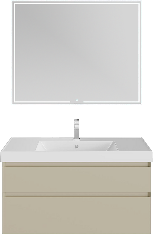 Мебель для ванной комнаты KERAMA MARAZZI Cubo 100 подвесная, лимо матовая