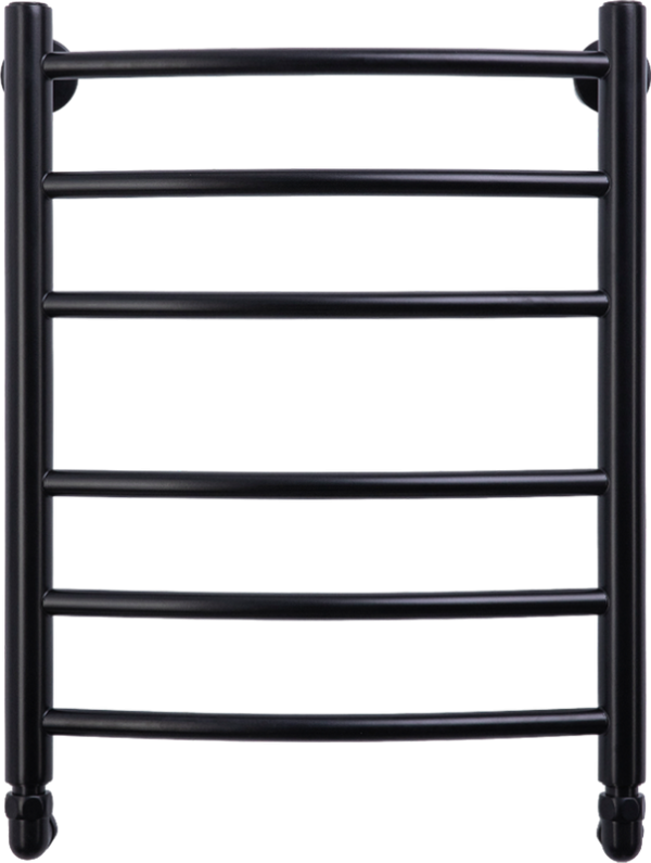 Полотенцесушитель водяной Comfysan Noumi W-6 60х40 60x45 см, черный матовый, лесенка