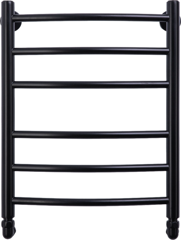 Полотенцесушитель водяной Comfysan Noumi W-6 60х40 60x45 см, черный матовый, лесенка