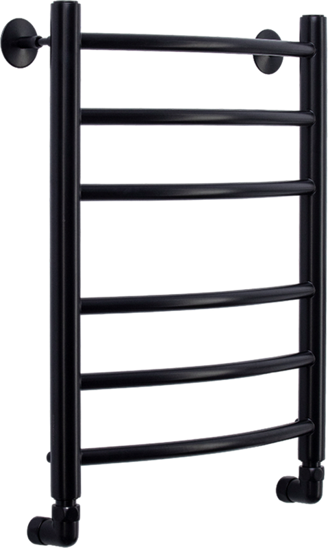 Полотенцесушитель водяной Comfysan Noumi W-6 60х40 60x45 см, черный матовый, лесенка