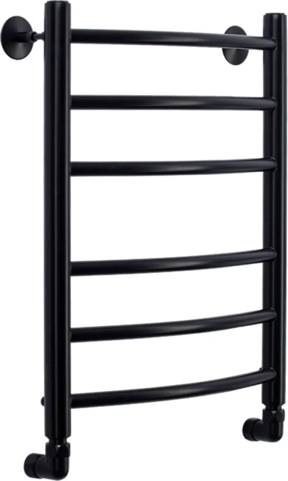 Полотенцесушитель водяной Comfysan Noumi W-6 60х40 60x45 см, черный матовый, лесенка