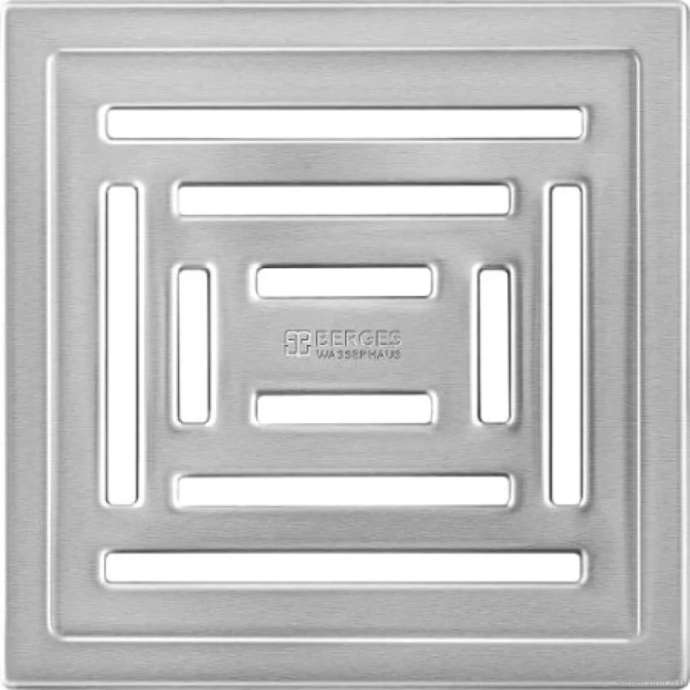 Душевой трап Berges Zentrum Uno 090472 15x15 см, матовый хром