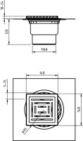 Душевой трап Berges Zentrum Uno 090472 15x15 см, матовый хром