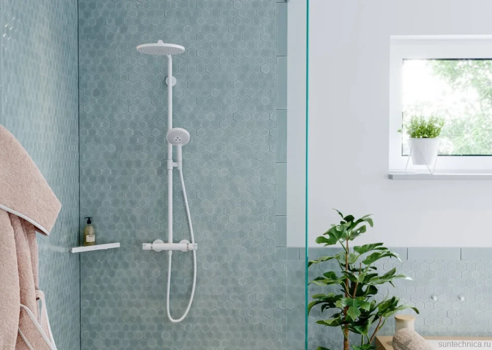 Полка Hansgrohe AddStoris 41741700 угловая, матовая белая