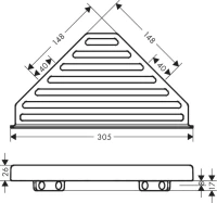 Полка Hansgrohe AddStoris 41741700 угловая, матовая белая