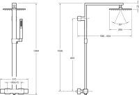 Душевая стойка Jacob Delafon Strayt E98321-CP Душевая стойка Jacob Delafon Strayt E98321-CP