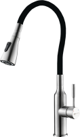 Смеситель для кухни Lemark Expert LM5082S-Black с гибким изливом