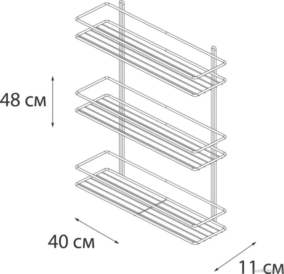 Полка Fixsen FX-730W-3 прямая, белая