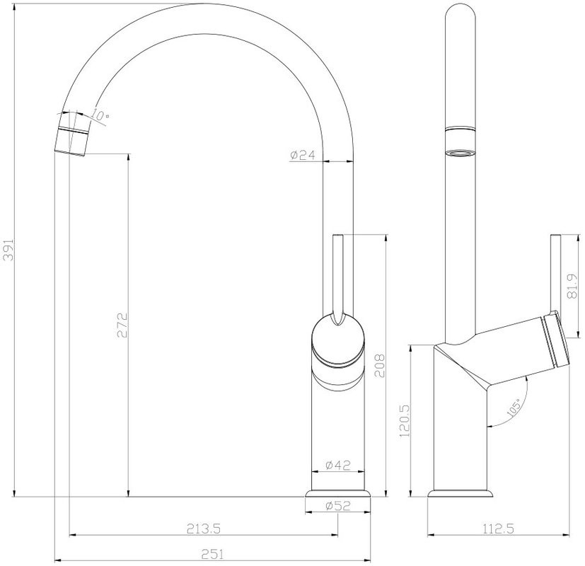 Смеситель для кухни Lemark Minima LM3805C