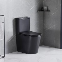 Унитаз-компакт напольный Ceruttispa Sella CT9865 безободковый, с микролифтом, матовый черный