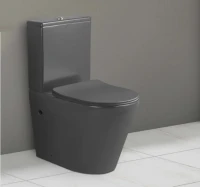 Унитаз-компакт напольный Ceruttispa Sella CT9865 безободковый, с микролифтом, матовый черный