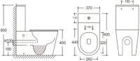 Унитаз-компакт напольный Ceruttispa Sella CT9865 безободковый, с микролифтом, матовый черный