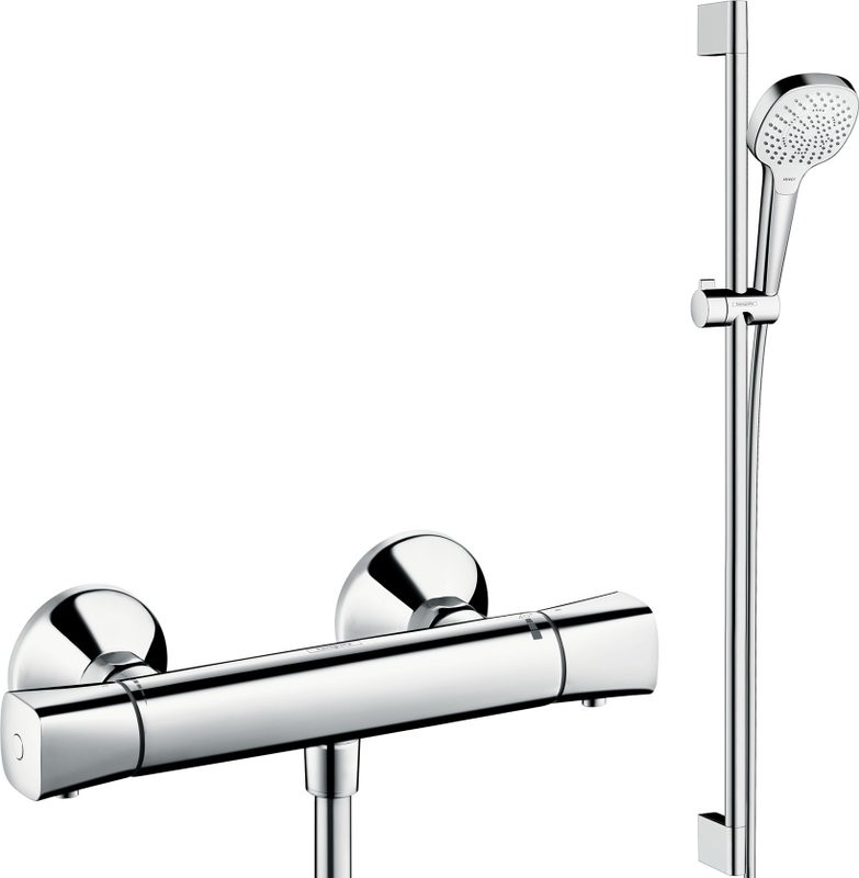 Термостатический смеситель Hansgrohe Ecostat universal 13122000 + Душевой гарнитур Hansgrohe Croma Select E Multi 26590400