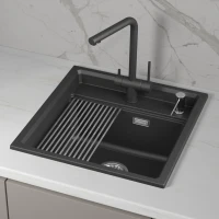 Мойка кухонная Granula Kitchen Space 5002i черная Мойка кухонная Granula Kitchen Space 5002i черная