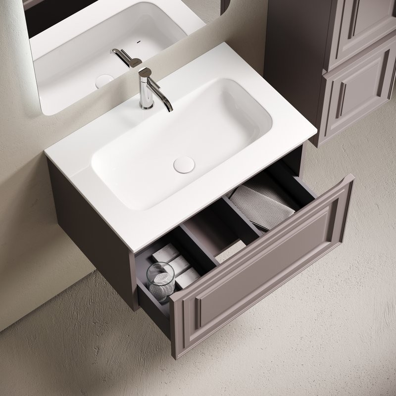 Мебель для ванной комнаты Sancos Very 70 подвесная, doha soft, раковина CN7031