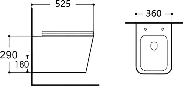 Унитаз подвесной Aquanet Tavr 279092 безободковый, с микролифтом, черный