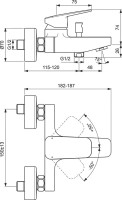 Смеситель для ванны с душем Ideal Standard Ceraplan BD256AA