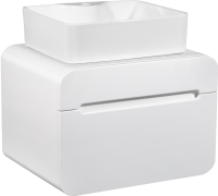 Мебель для ванной комнаты Runo Ницца 60 белая, раковина Lavello 50