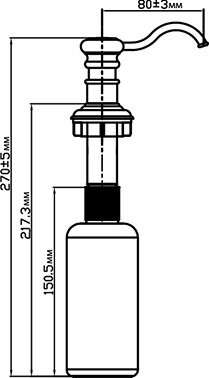 Дозатор для кухонной мойки Omoikiri OM-01-SI серебро