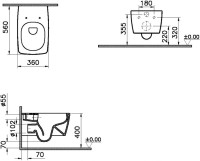 Унитаз подвесной VitrA Metropole 7672B083-0101