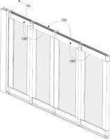 Шторка на ванну Veconi Palau PL-74BL 120 см, профиль черный