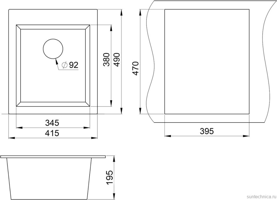 Мойка кухонная Granula 4201, пирит