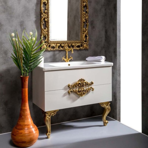 Тумба под раковину Armadi Art NeoArt 100 white, раковина моноблок