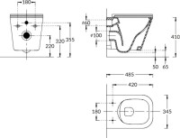 Унитаз подвесной KERAMA MARAZZI Cubo CU.wc.02 безободковый, с микролифтом