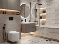 Смеситель для раковины Cersanit Олива (Oliva) 68960 матовый черный