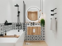 Смеситель для раковины Cersanit Олива (Oliva) 68960 матовый черный