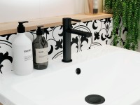 Смеситель для раковины Cersanit Олива (Oliva) 68960 матовый черный