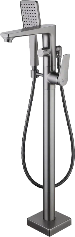 Напольный смеситель для ванны с душем Lemark Bronx LM3744GM графит